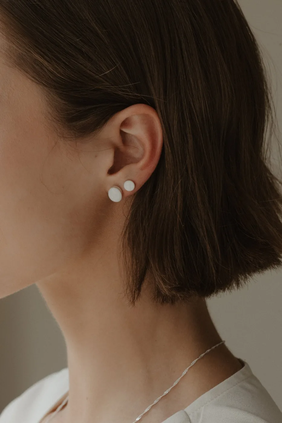 Mother’s Milk Oval Studs - Sterling Silver — product image 1