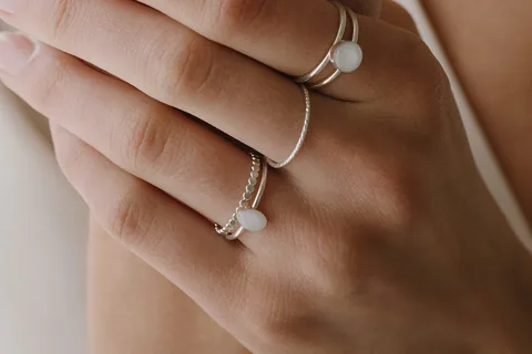 Serrated Skinny Ring - Sterling Silver — product image 5