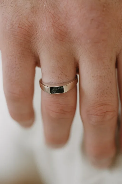 Cremation Signet Ring - Sterling Silver — product image 2