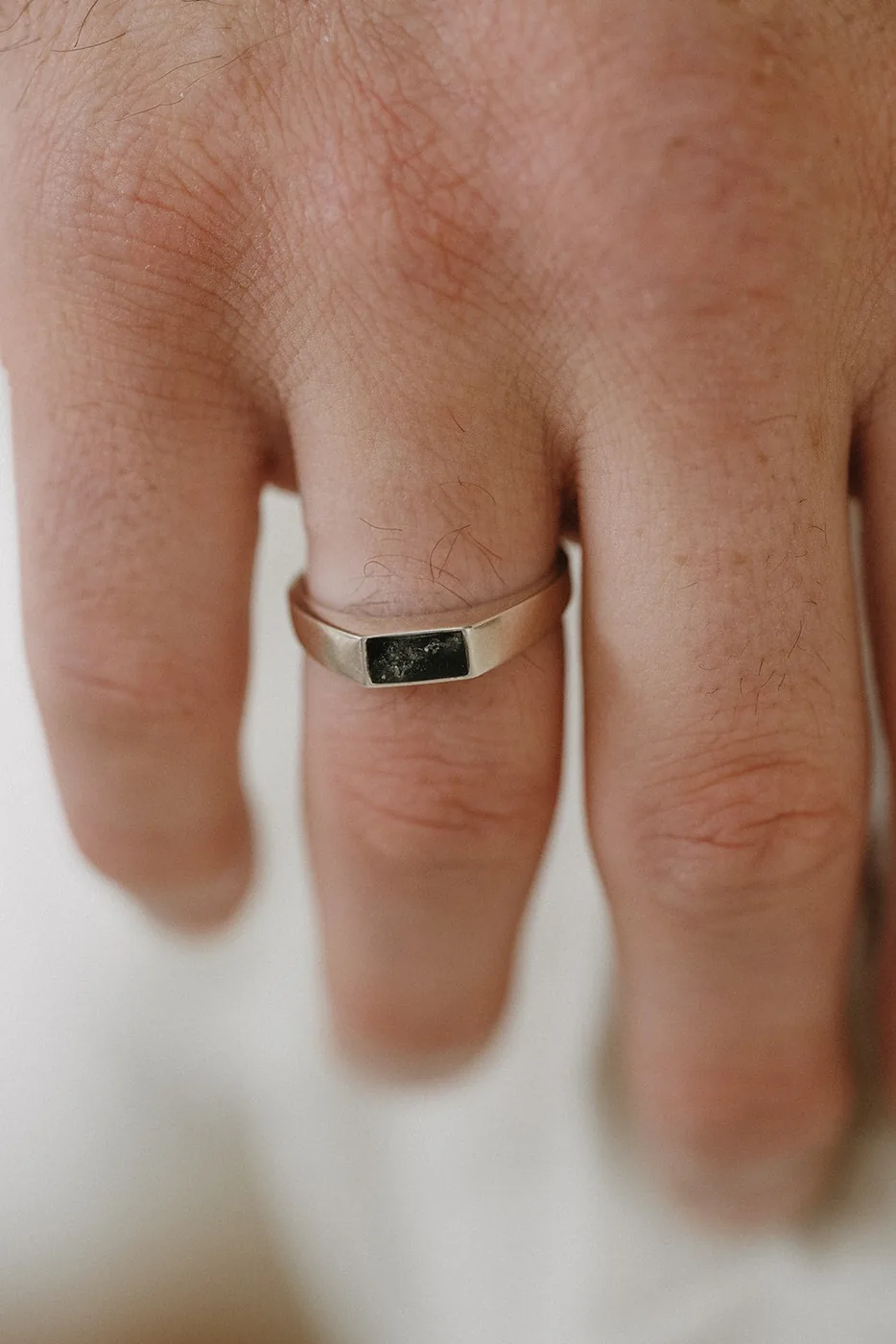 Cremation Signet Ring - Sterling Silver — product image 2