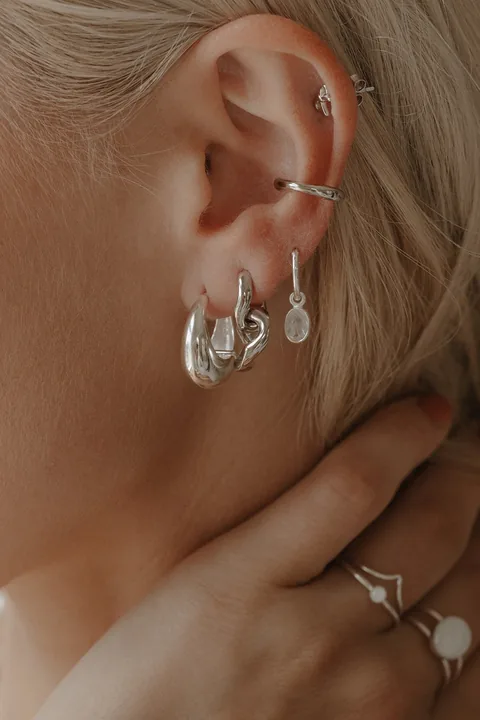 Cuban Chain Earrings- Sterling Silver — product image 2