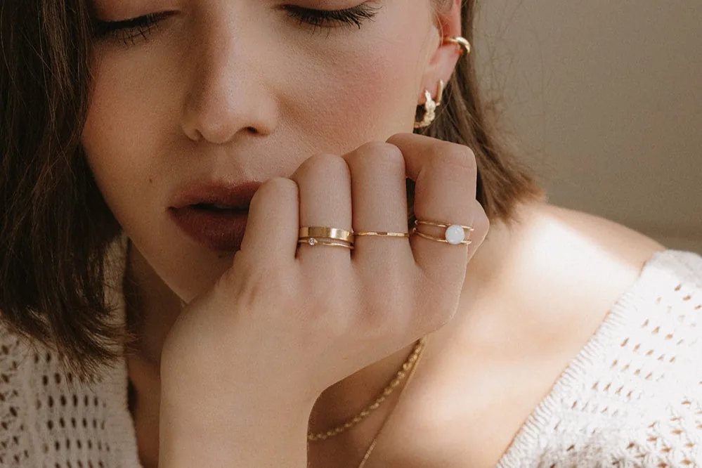 Solitaire Diamond Ring - 14k Gold Filled — product image 8