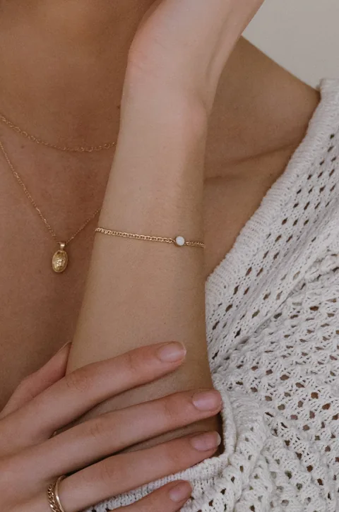 Cremation Marine Chain Bracelet- 14k Gold Filled — product image 4