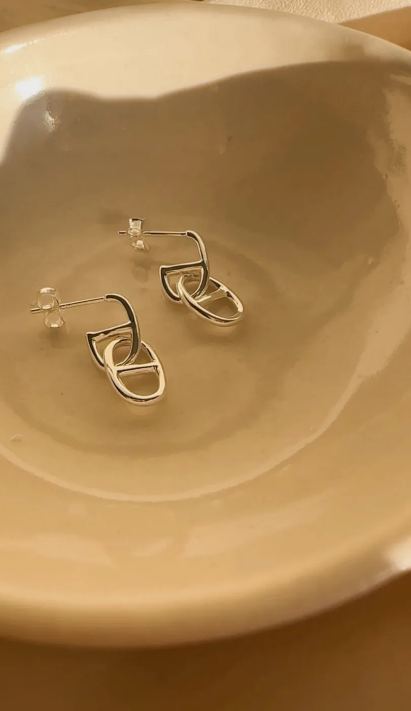Marine Chain Silver Studs - Sterling Silver — product image 4