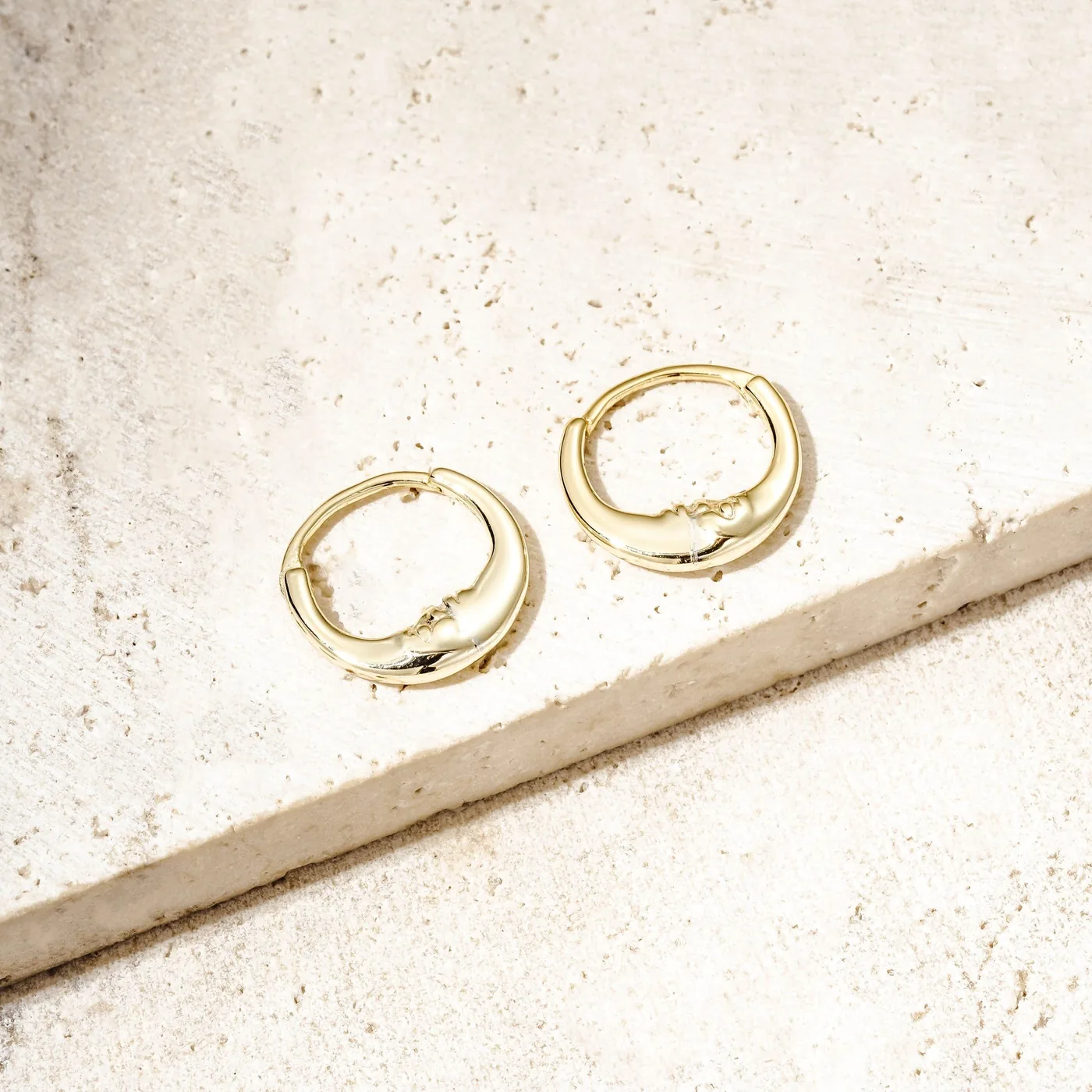 Half Moon Hinge Hoops- 14k Gold Filled — product image 1