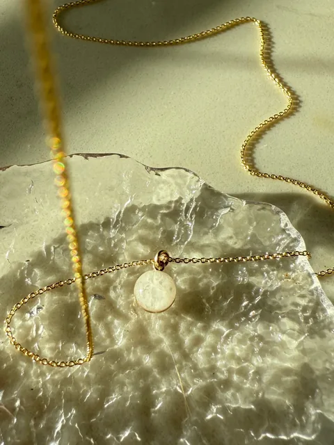 Cremation Cable Chain Necklace - 14K Solid Gold — product image 3