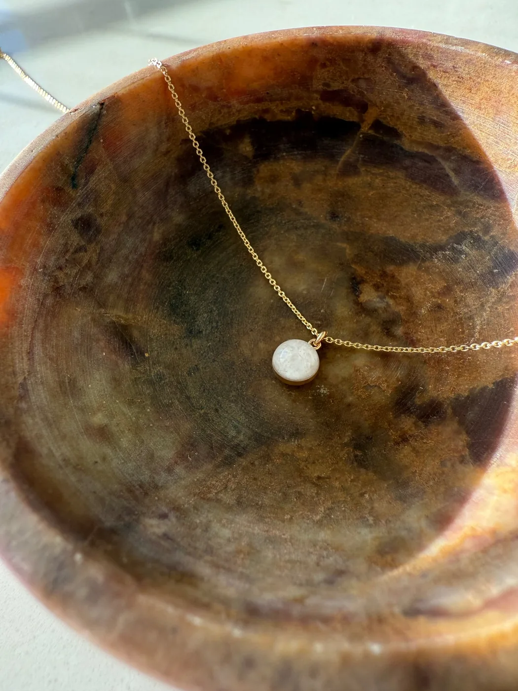 Cremation Cable Chain Necklace - 14K Solid Gold — product image 4