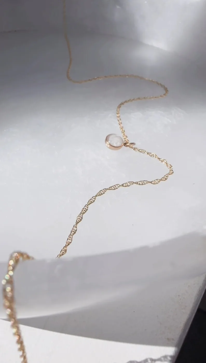 Cremation Roped Chain Necklace - 14K Solid Gold — product image 7