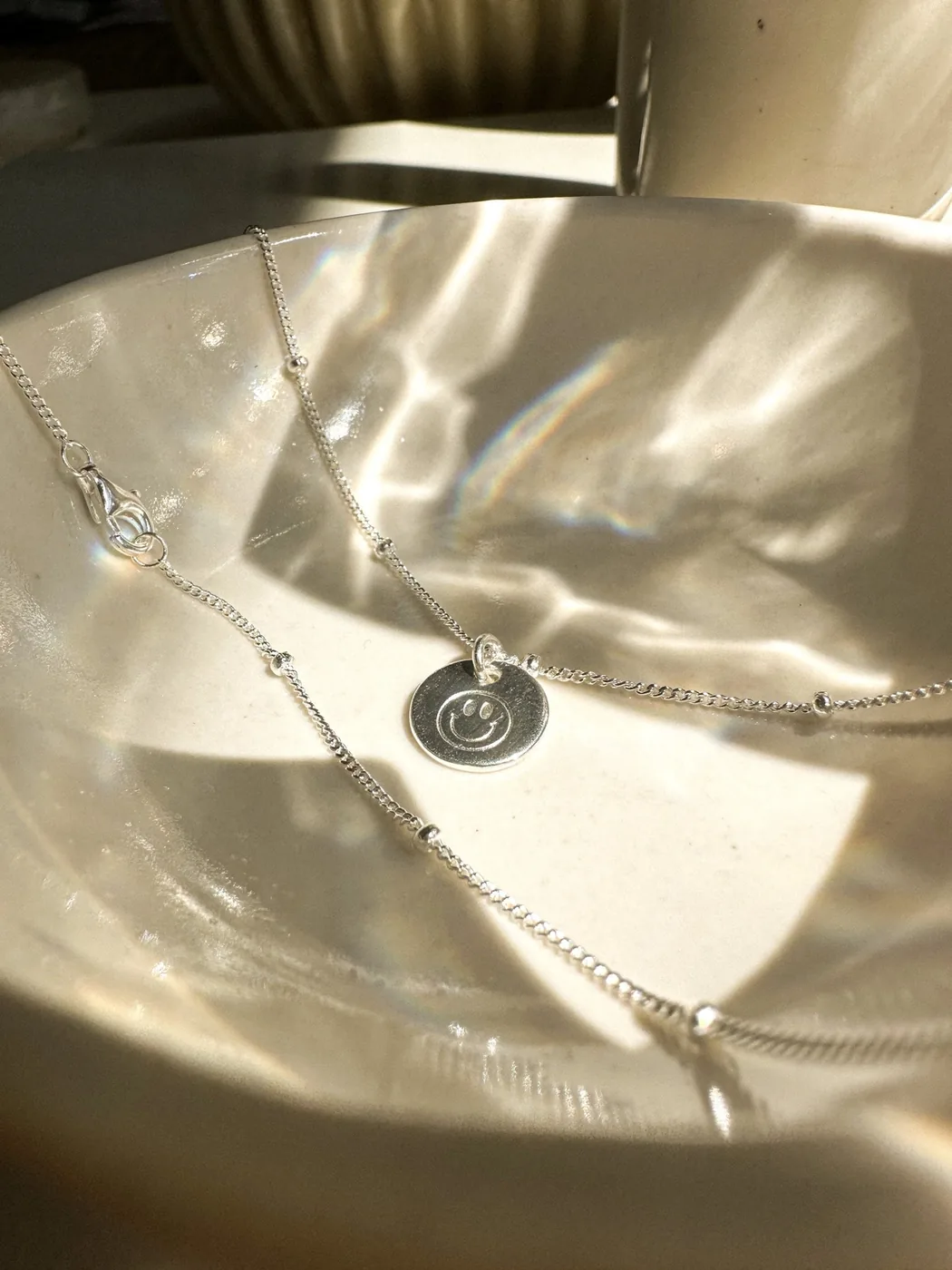 Smiley Face Necklace - Sterling Silver — product image 5
