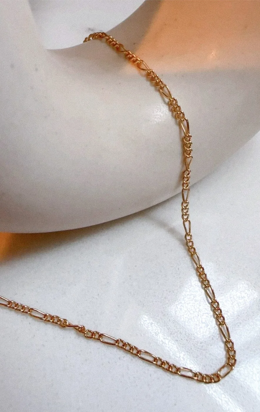 Figaro Chain Bracelet - 14K Gold Filled — product image 1