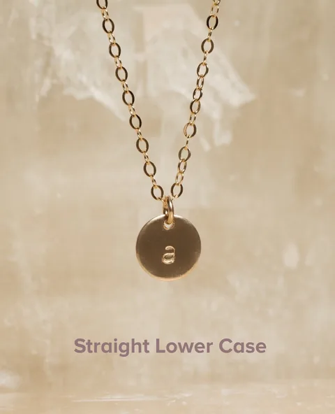 Initial Pendant Flat Cable Necklace - Personalized - 14k Gold Filled — product image 1