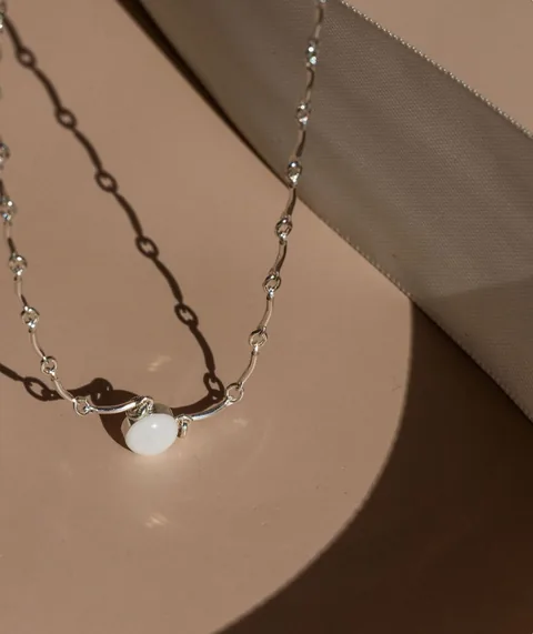 Mothers Milk Scalloped Necklace - Sterling Silver — product image 3