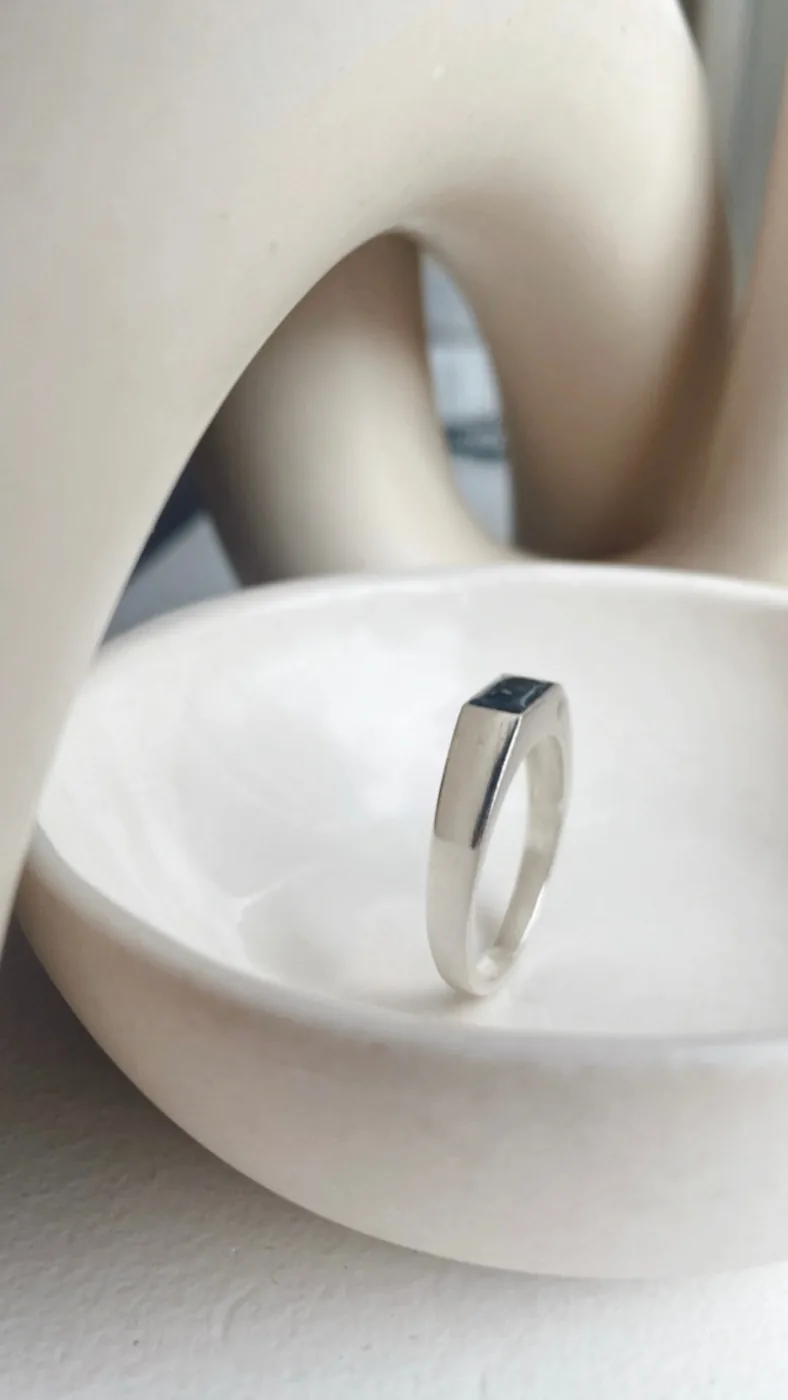 Cremation Signet Ring - Sterling Silver — product image 7