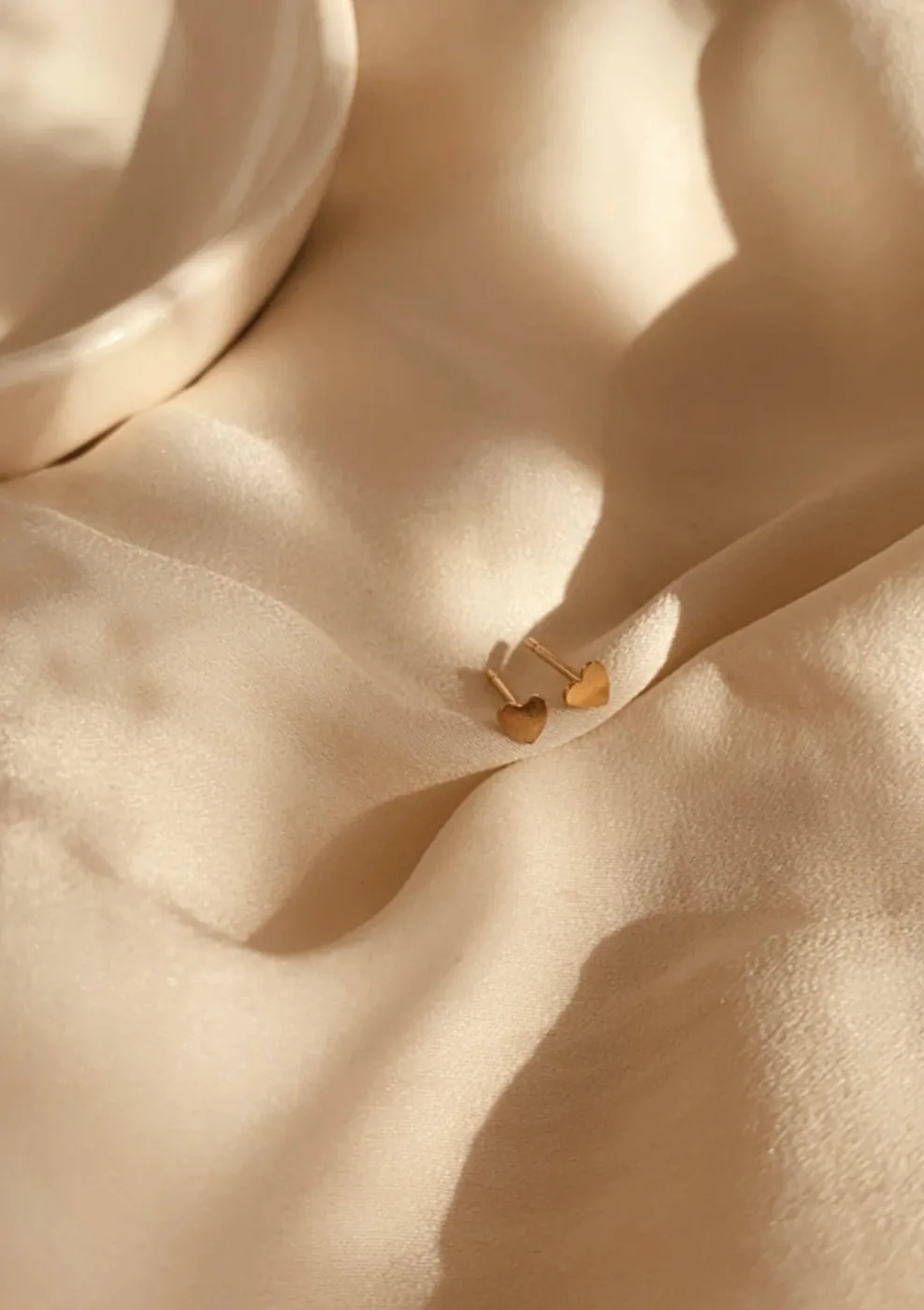 Mini Heart Stud Earrings - 14k Gold Filled — product image 3