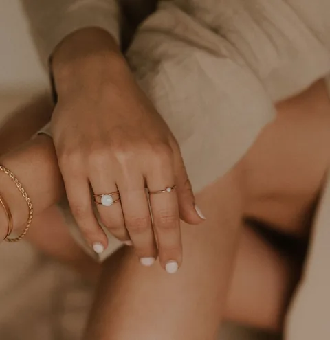 Mothers Milk Small Circle Ring - 14k Gold Filled — product image 4
