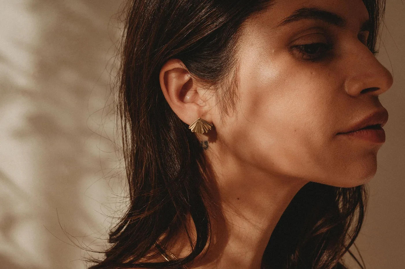 Palm Stud Earrings - 14k Gold Filled — product image 2