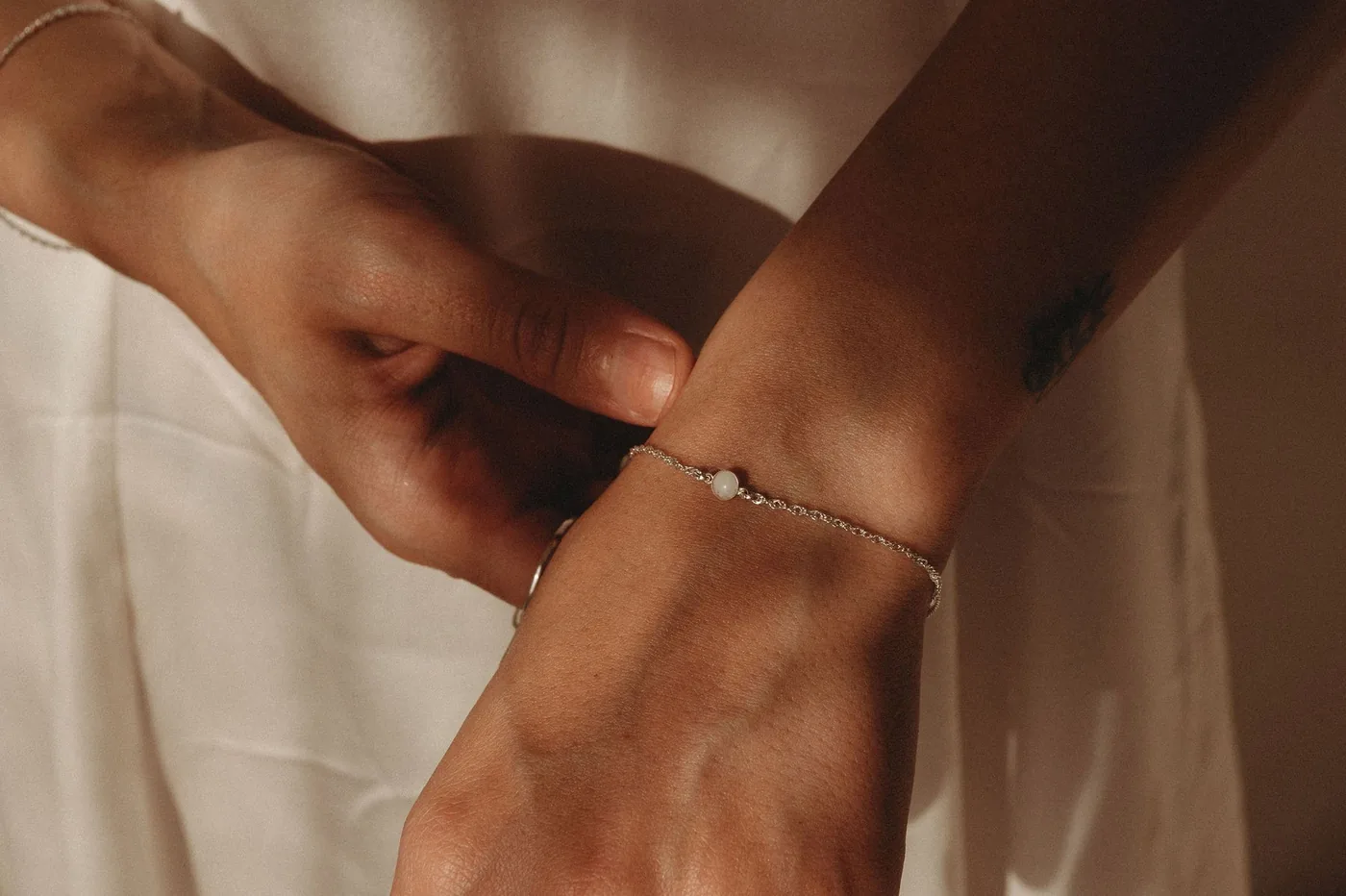 Cremation Sparkle Twist Bracelet - Sterling Silver — product image 2