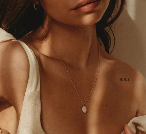 Cremation Oval Necklace - 14k Gold Filled — product image 11