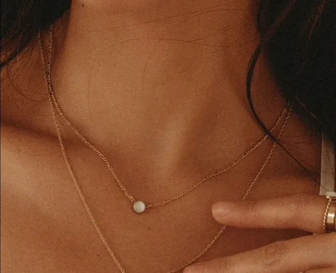 Cremation Figaro Chain Necklace - 14k Gold Filled — product image 2