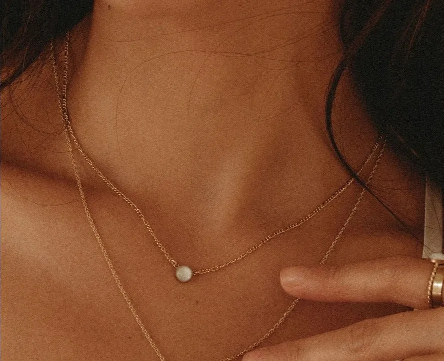 Cremation Figaro Chain Necklace - 14k Gold Filled — product image 2