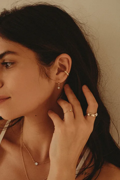 Cremation Drop Fish Hook Earrings - 14k Gold Filled — product image 4