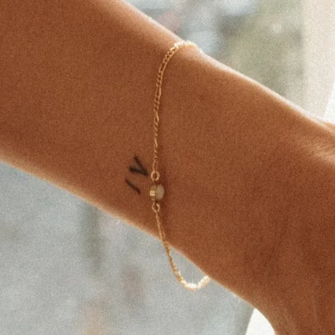 Cremation Figaro Chain Bracelet- 14K Gold Filled — product image 2