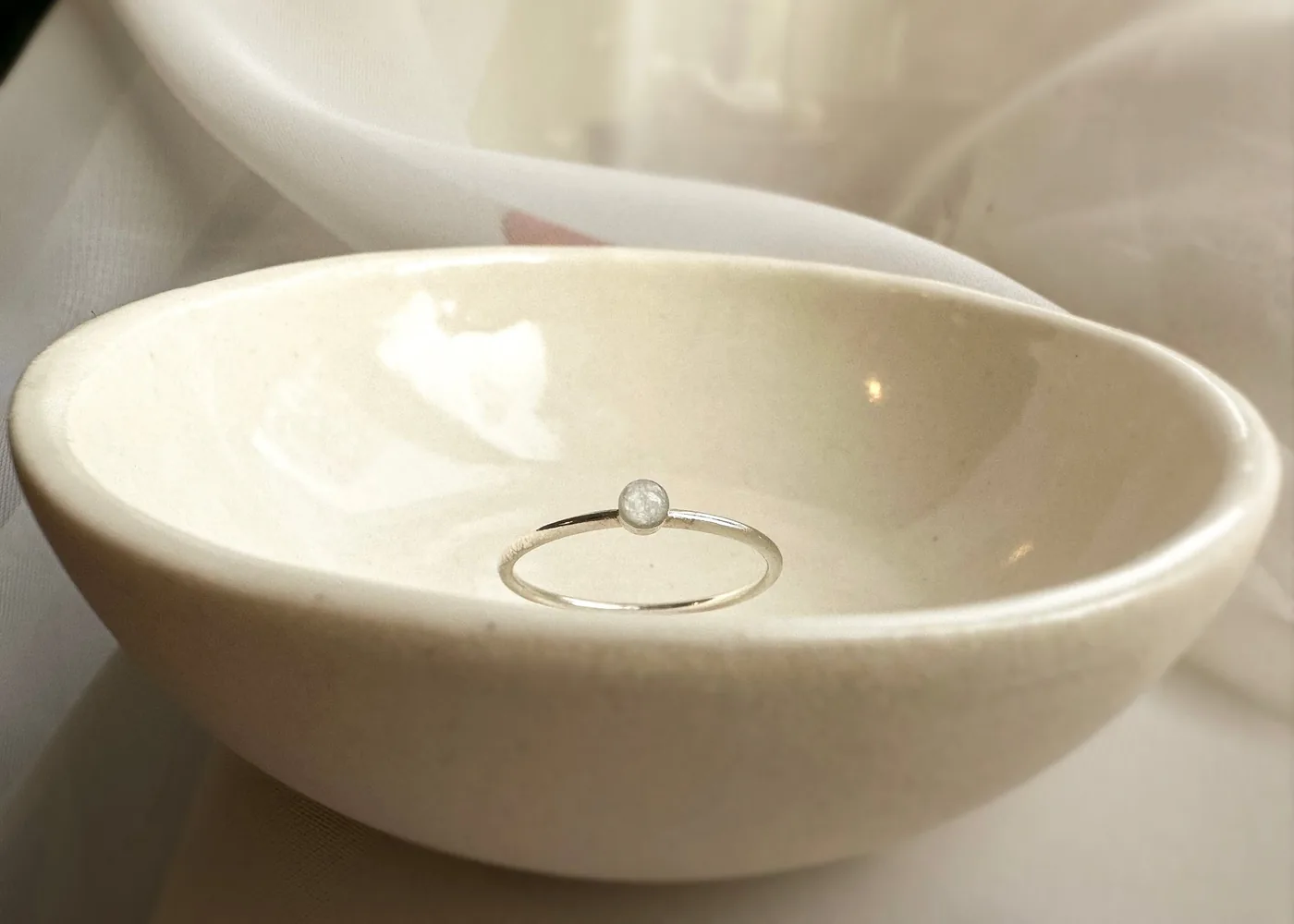Cremation Small Circle Ring - Sterling Silver — product image 4