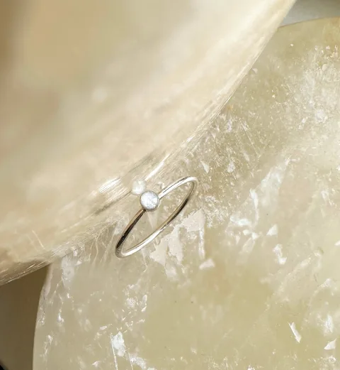 Cremation Small Circle Ring - Sterling Silver — product image 1