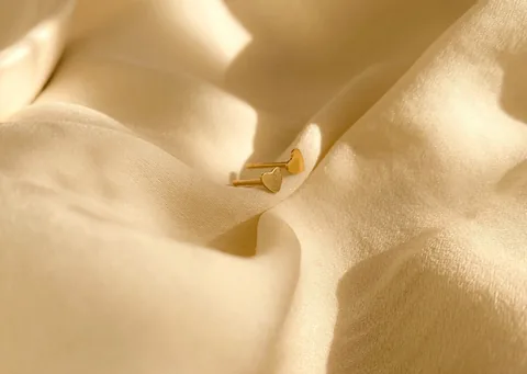 Mini Heart Stud Earrings - 14k Gold Filled — product image 4