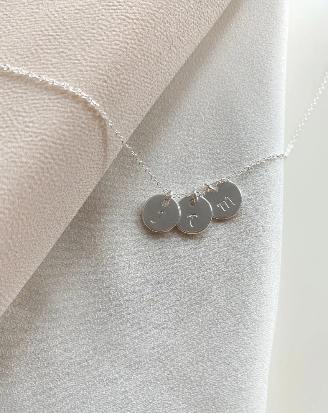 Initial Pendant Cable Chain Necklace - Sterling Silver — product image 2