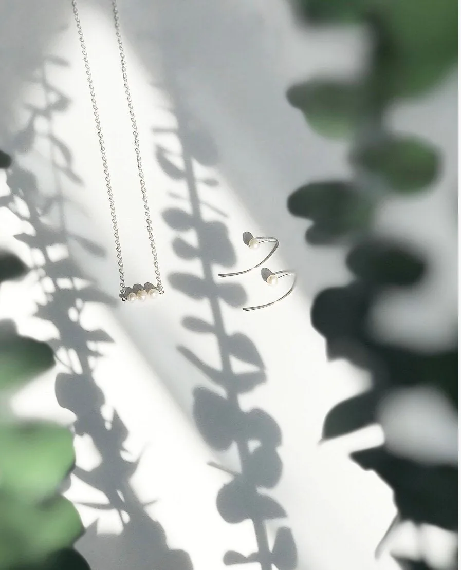 Three Pearl Necklace - Sterling Silver — product image 7