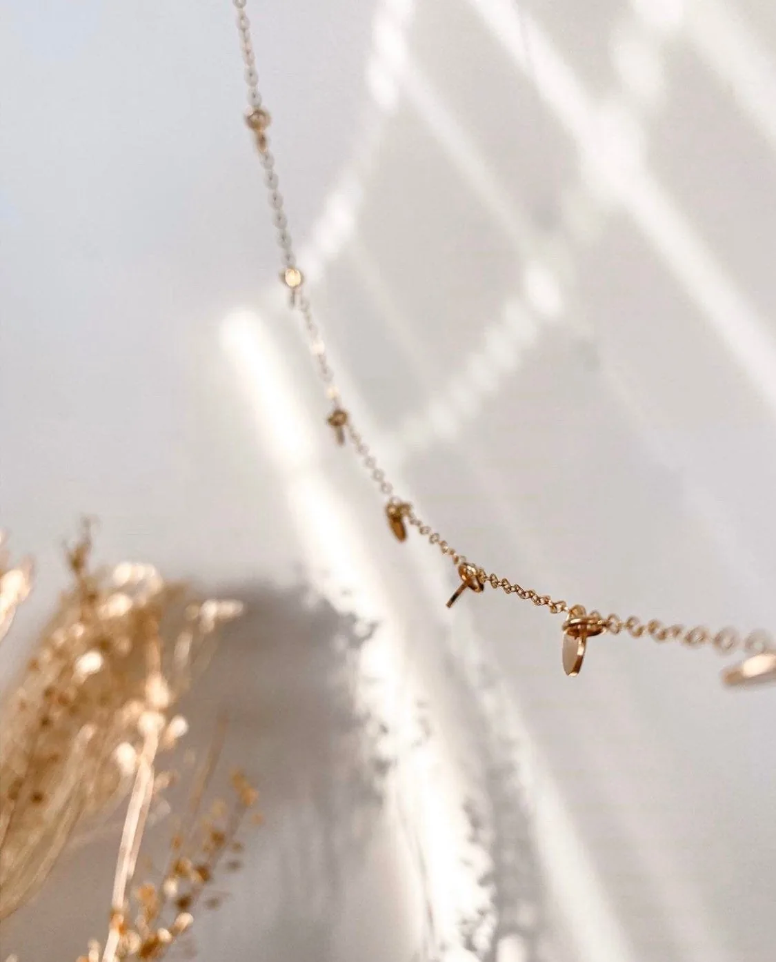 Multi-Pendant Flat Cable Necklace - Personalized - 14k Gold Filled — product image 3