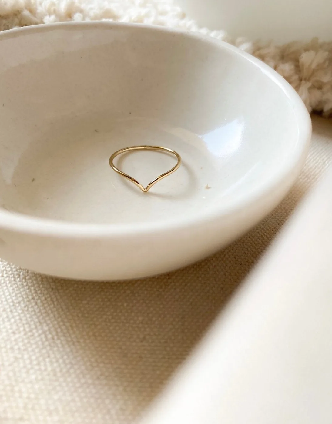 V Skinny Ring - 14k Gold Filled — product image 2