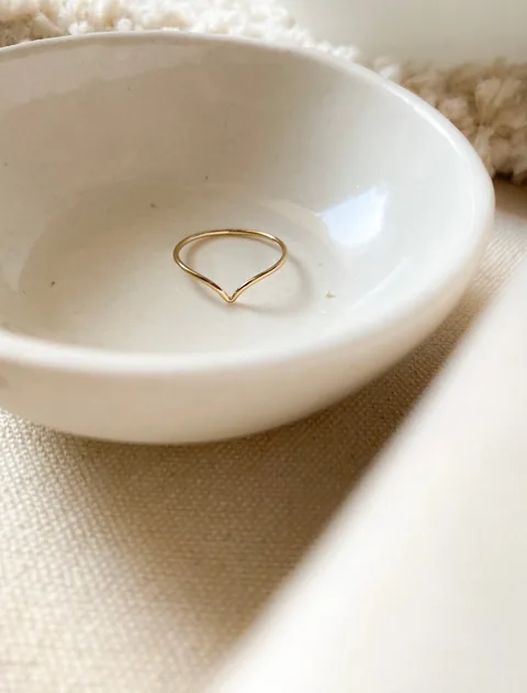 V Skinny Ring - 14k Gold Filled — product image 12