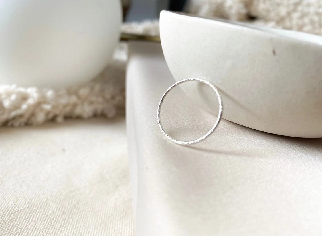 Serrated Skinny Ring - Sterling Silver — product image 2