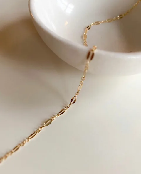 Sequin Chain Choker - 14k Gold Filled — product image 2