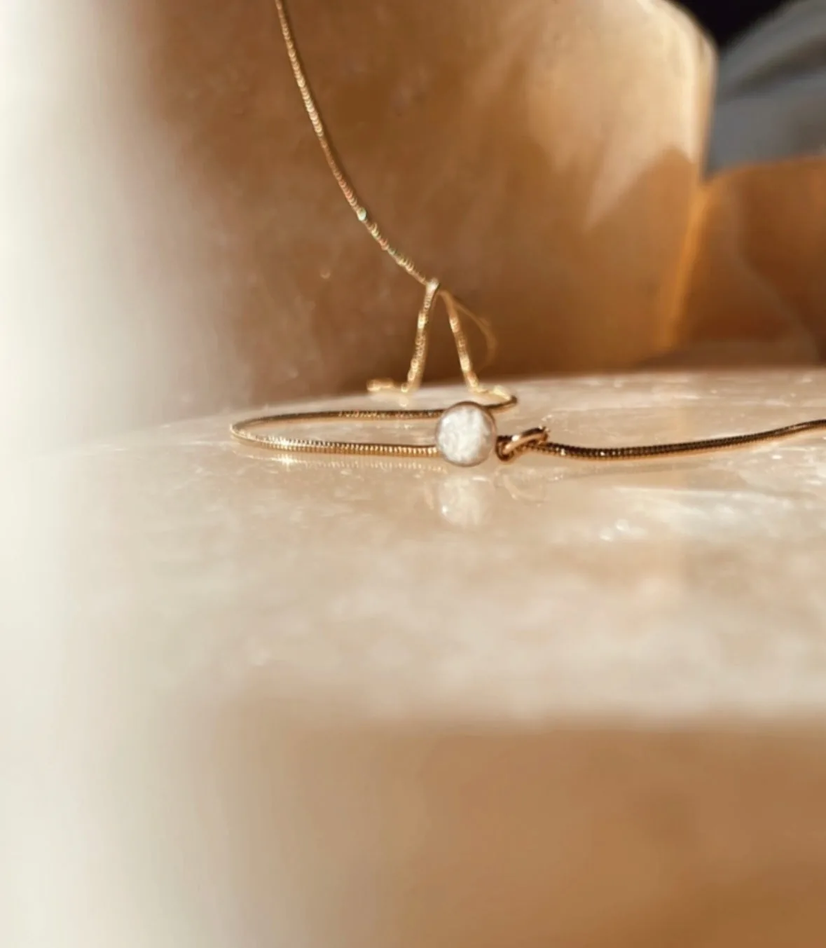 Cremation Snake Chain Necklace- 14k Gold Filled — product image 5
