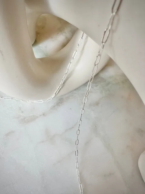 Staple Chain Necklace- Sterling Silver — product image 7