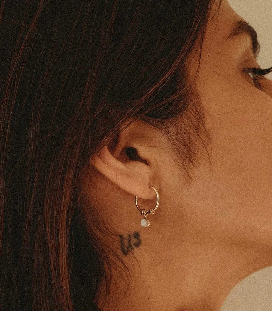 Cremation Hoop Earrings- 14K Gold Filled — product image 2